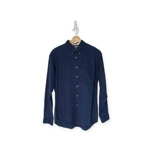 Columbia Sportswear Men's Navy Blue Cotton Long sleeve Button-up Shirt